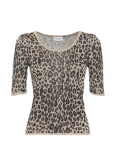 Load image into Gallery viewer, Marella Kintted Leopard Print T-Shirt