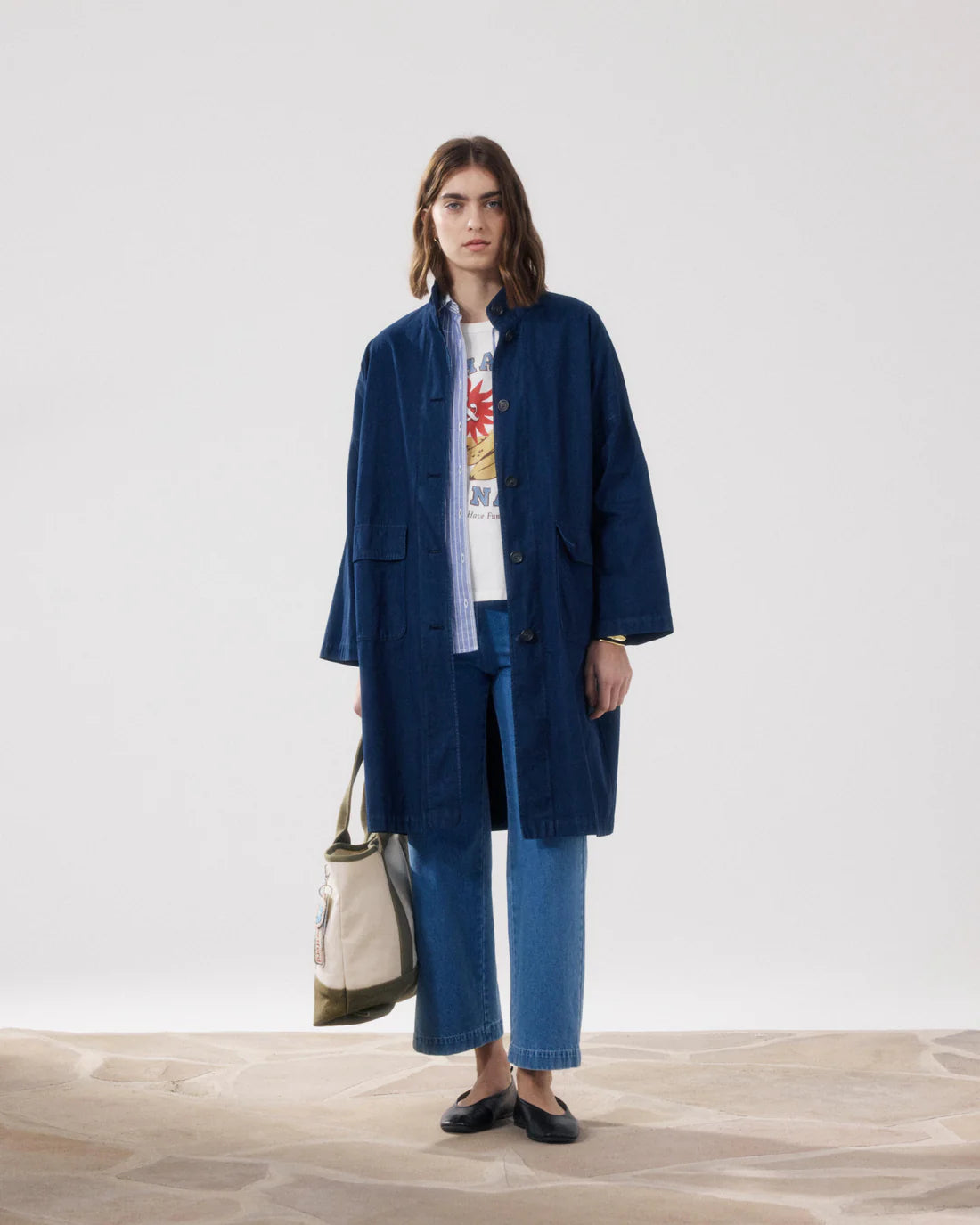 Hartford Valor Women's Midnight Blue Cotton Gabardine Coat – bowns