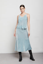 Load image into Gallery viewer, ottod-ame-velvet-skirt-in-mint-bowns
