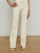 Load image into Gallery viewer, L-Agence-Womens-Clayton-Coated-Wide-Leg-Jean-French-Vanilla-Coated-2790PDDC-FRVC