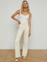 Load image into Gallery viewer, L-Agence-Womens-Clayton-Coated-Wide-Leg-Jean-French-Vanilla-Coated-2790PDDC-FRVC