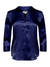 Load image into Gallery viewer, L_Agence-Women-s-Dani-Silk-Blouse-Midnight