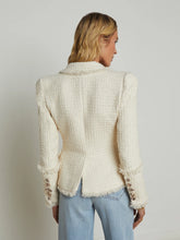Load image into Gallery viewer, L_Agence-Women-s-Kaisley-Tweed-Blazer-in-Vintage-White