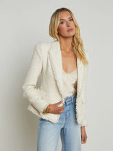 Load image into Gallery viewer, L_Agence-Women-s-Kaisley-Tweed-Blazer-in-Vintage-White