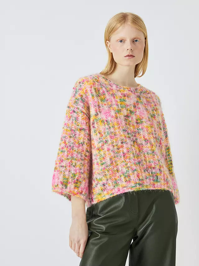 Maxmara Weekend Tessile Multi Colour Cropped Knit Jumper