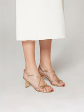 Load image into Gallery viewer, Parallele-Pilar-Gold-Metallic-Leather-Sandals