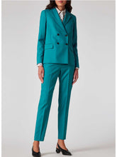 Load image into Gallery viewer, Paul-SMith-Women-s-Peacock-Blue-Wool-Hopsack-Slim-FitTrousers-W2R-N264-N31053-37_20-1