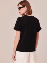 Load image into Gallery viewer, Tara-Jarmon-Tampa-Black-Jersey-T-Shirt