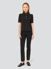 Load image into Gallery viewer, Tara-Jarmon-Tonino-Black-Crepe-Top