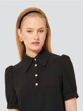 Load image into Gallery viewer, Tara-Jarmon-Tonino-Black-Crepe-Top
