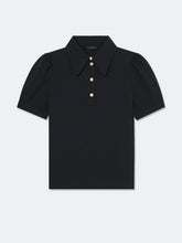 Load image into Gallery viewer, Tara-Jarmon-Tonino-Black-Crepe-Top