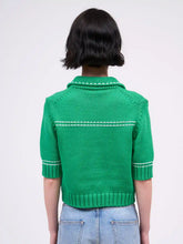 Load image into Gallery viewer, paul-and-joe-womens-chocolate-chunky-knit-cropped-cardigan