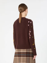 Load image into Gallery viewer, WE5366126206001-a-weekend-by-maxmara-wkdrafia-embroidered-wool-sweater-dark-brown