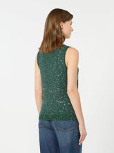 Load image into Gallery viewer, WE5366176106002-e-weekend-by-maxmara-wkdmilord-womens-sleeveless-sweater-with-sequin-detail-green