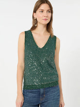 Load image into Gallery viewer, WE5366176106002-e-weekend-by-maxmara-wkdmilord-womens-sleeveless-sweater-with-sequin-detail-green