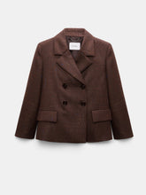 Load image into Gallery viewer, dorothee-schumacher-womens-casual-attraction-jacket-in-cinnamon-tweed