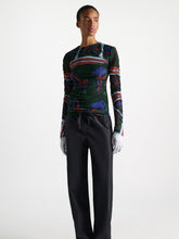 Load image into Gallery viewer, dorothee-schumacher-womens-cosmic-funghi-top-in-colourful-ribbon-scarf