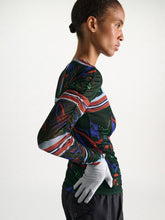 Load image into Gallery viewer, dorothee-schumacher-womens-cosmic-funghi-top-in-colourful-ribbon-scarf