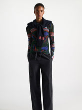 Load image into Gallery viewer, dorothee-schumacher-womens-cosmic-funghi-top-in-colourful-ribbon-scarf
