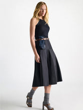 Load image into Gallery viewer, dorothee-schumacher-womens-sporty-elegance-skirt-in-midnight-navy