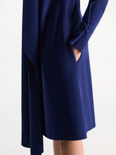 Load image into Gallery viewer, dorothee-schumacher-womens-statement-drape-dress-in-ocean-blue