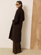 Load image into Gallery viewer, hartford-valor-womens-vincenzo-chocolate-double-faced-wool-coat