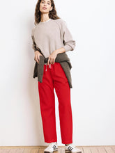 Load image into Gallery viewer, hartford-womens-peyo-seersucker-corduroy-trousers-in-red