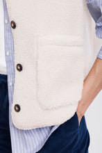 Load image into Gallery viewer, hartford-womens-veon-off-white-sherpa-vest