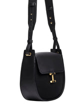 Load image into Gallery viewer, ines-de-la-fressange-womens-senda-black-leather-bag