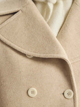 Load image into Gallery viewer, ines-de-la-fressange-womens-seraphine-cream-herringbone-wool-pea-coat