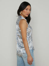 Load image into Gallery viewer, l-agence-emmy-sleeveless-silk-blouse-vintage-white-blue