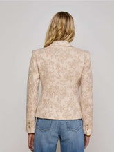 Load image into Gallery viewer, L'Agence Women's Jennah Jacquard Blazer in Neutral Crinkle Twill
