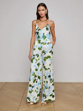 Load image into Gallery viewer, l-agence-pilar-wide-leg-occasion-trousers-ivory-light-blue-large-hydrangea