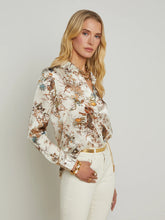 Load image into Gallery viewer, l-agence-womens-tyler-silk-blouse-ecru-multi-tapestry-jungle