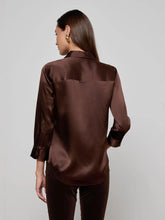 Load image into Gallery viewer, lagence-dani-silk-blouse-coffee-bean