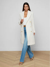 Load image into Gallery viewer, lagence-womens-cooper-tweed-trench-coat-in-vintage-white