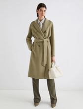 Load image into Gallery viewer, marella-womens-ara-double-breasted-pure-wool-coat-sage