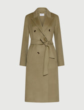 Load image into Gallery viewer, marella-womens-ara-double-breasted-pure-wool-coat-sage