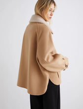 Load image into Gallery viewer, marella-womens-double-faced-wool-blend-heavy-jacket-camel