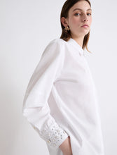 Load image into Gallery viewer, marella-womens-embroidered-cotton-shirt-optical-white