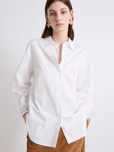 Load image into Gallery viewer, marella-womens-embroidered-cotton-shirt-optical-white