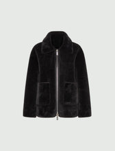 Load image into Gallery viewer, marella-womens-fresa-reversible-cocoon-fit-jacket-dark-grey