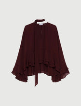 Load image into Gallery viewer, marella-womens-prisca-georgette-blouse-bordeaux