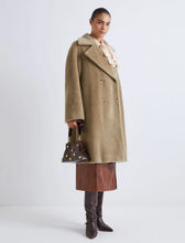 Load image into Gallery viewer, marella-womens-rosalia-double-breasted-coat-olive