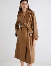 Load image into Gallery viewer, marella-womens-soledad-double-breasted-trench-coat-tobacco