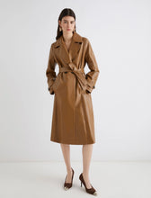 Load image into Gallery viewer, marella-womens-soledad-double-breasted-trench-coat-tobacco