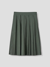 Load image into Gallery viewer, margaret-howell-women-ss24-modern-pleat-skirt-cotton-polyester-faded-green

