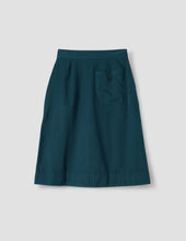 Load image into Gallery viewer, margaret-howell-womens-mhl-cinch-waist-skirt-matte-cotton-twill-algae