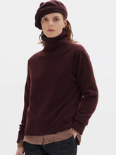 Load image into Gallery viewer, margaret-howell-womens-wide-roll-neck-jumper-cashmere-bordeaux