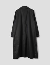 Load image into Gallery viewer, margaret-howell-womens-wool-lined-raglan-mac-showerproof-cotton-drill-black